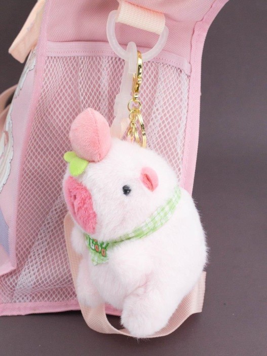 Плюшевый брелок "Peach capybara", pink 