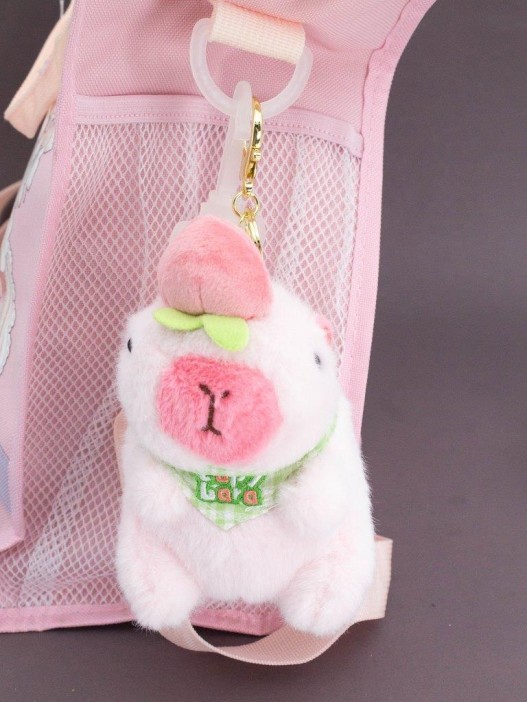 Плюшевый брелок "Peach capybara", pink 