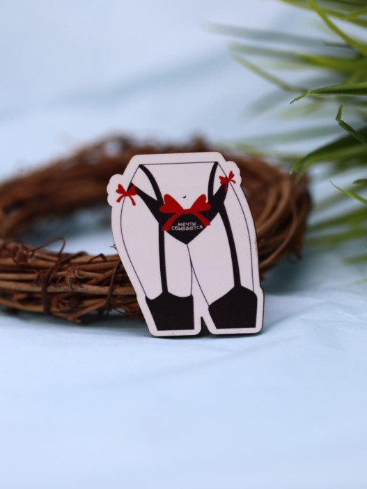 Значок ECO из дерева LOL LAB &quot;Мечты сбываются&quot; 