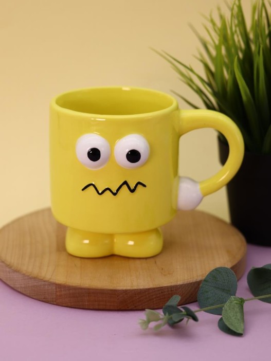 Кружка керамическая «Weirdo», yellow, 360 ml 