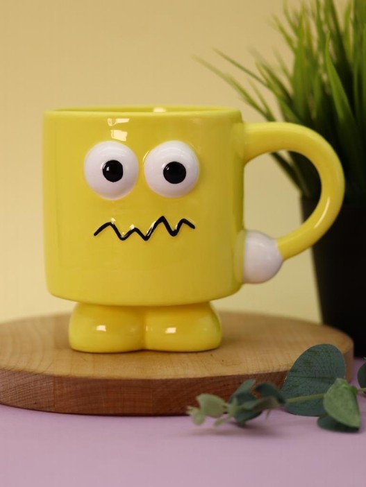 Кружка керамическая «Weirdo», yellow, 360 ml 