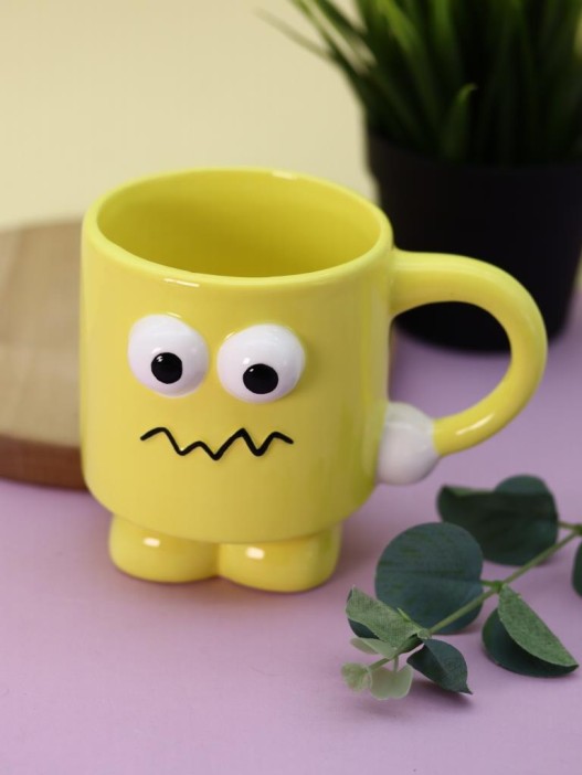 Кружка керамическая «Weirdo», yellow, 360 ml 