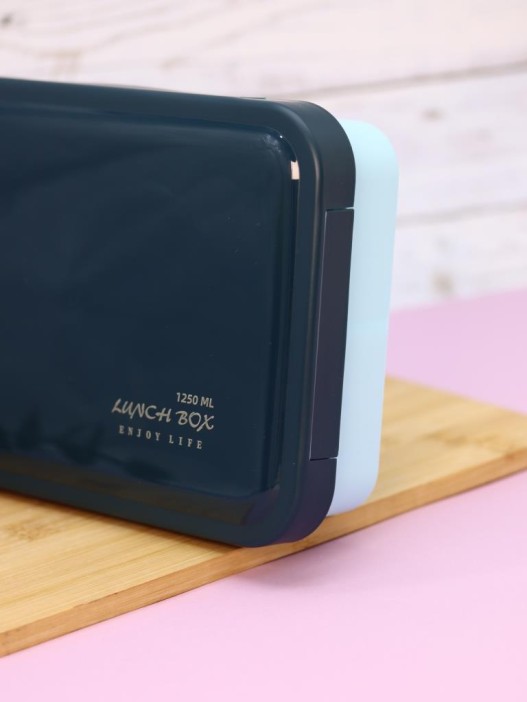 Ланчбокс &quot;ENJOY LIFE&quot;, blue (ложка+вилка), 1250 мл 