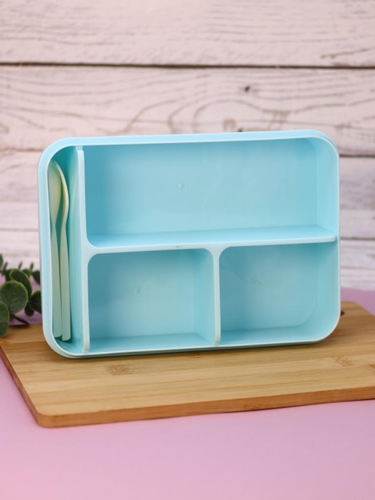 Ланчбокс &quot;ENJOY LIFE&quot;, blue (ложка+вилка), 1250 мл 