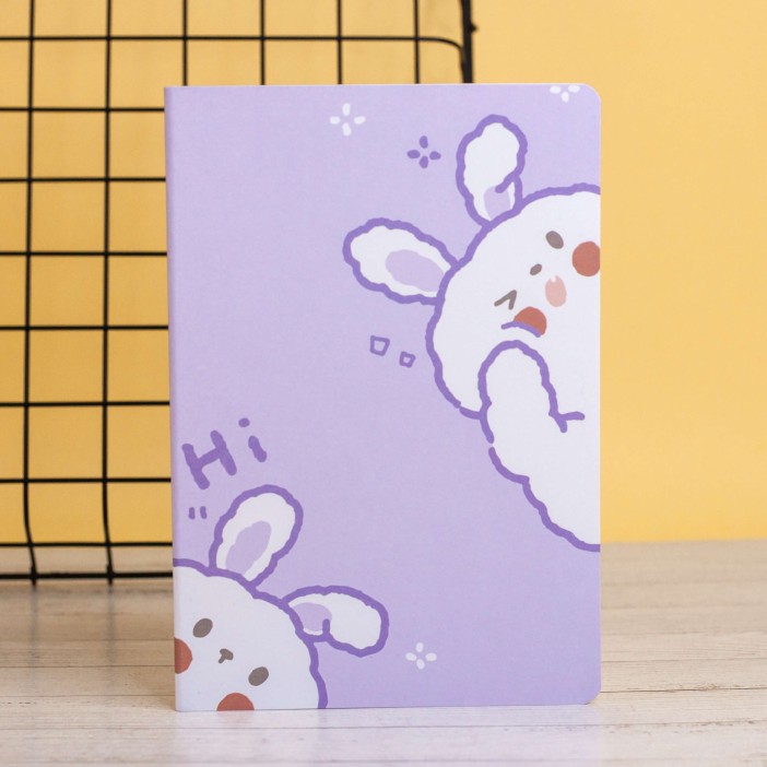 Тетрадь (A5) &quot;Rabbit, hi &quot;, purple (14.5*21) 