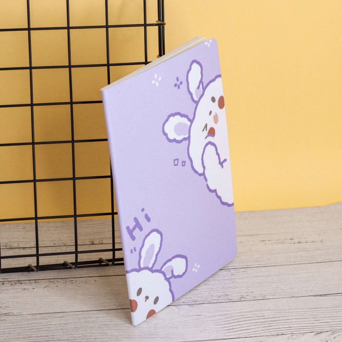 Тетрадь (A5) "Rabbit, hi ", purple (14.5*21) 