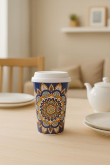 Стакан керамический «Ornament», purple (400 ml)