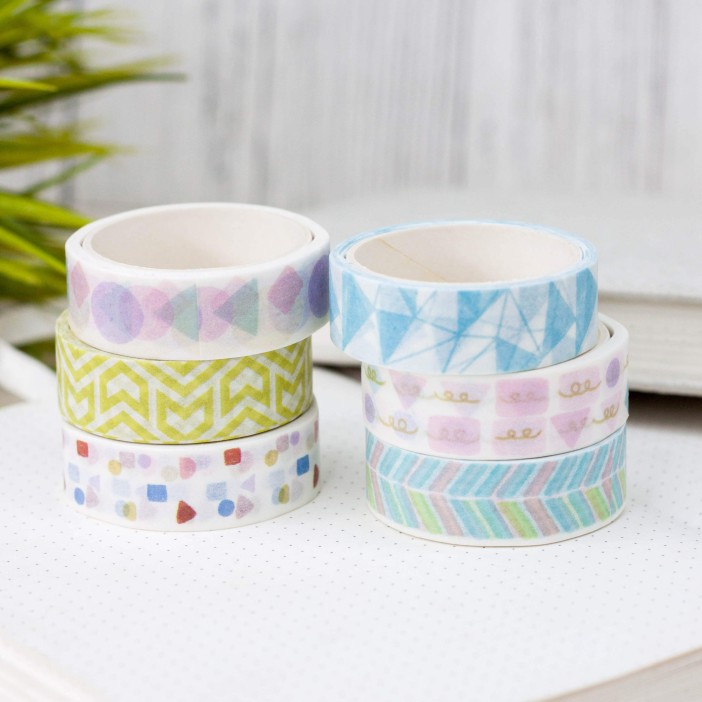 Клейкая лента "Abstraction", mix, шоу-бокс 24 шт. 