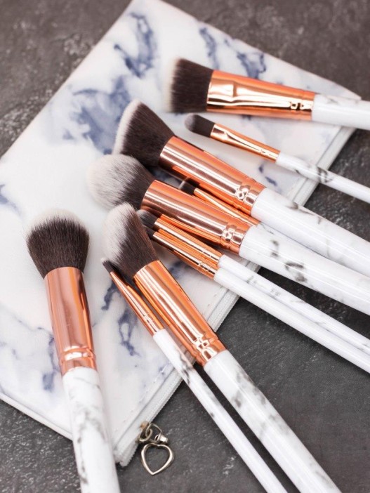 Набор кистей для макияжа &quot;Marble&quot;, 10 кистей, white 