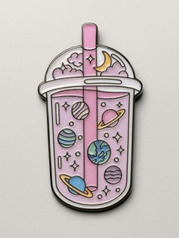 Значок металлический iLikeGift "Space cocktail"