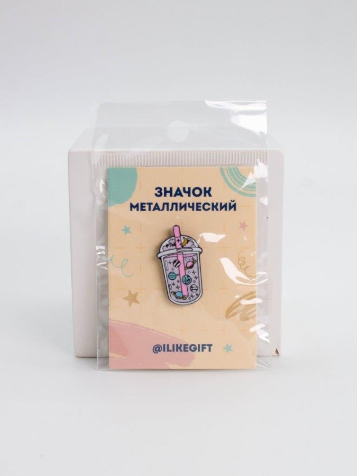 Значок металлический iLikeGift "Космический коктейль"