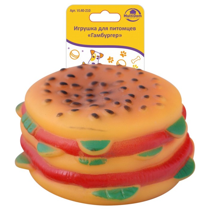 Игрушка для питомцев &quot;Гамбургер&quot; (4,5х8 см) 