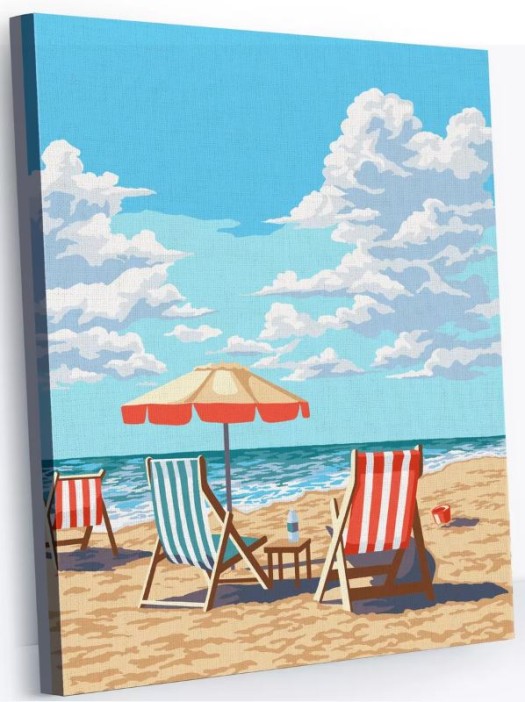 Картина по номерам 40*50 &quot;Пляж&quot; (15 цветов) 