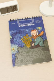 Скетчбук (B5) "Vincent starry night", blue (18*25) 30 л. 130 г/м