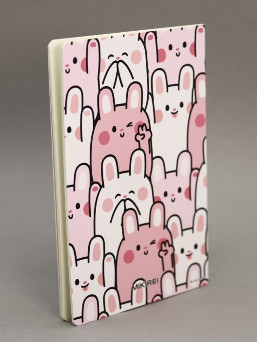 Блокнот (А5) "Many rabbit", pink (14.5*21) 