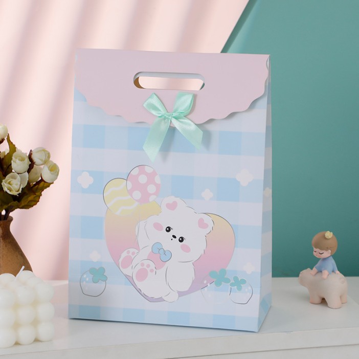 Пакет подарочный (XS) &quot;Nice bear&quot;, blue (16.5*12.5*6) 