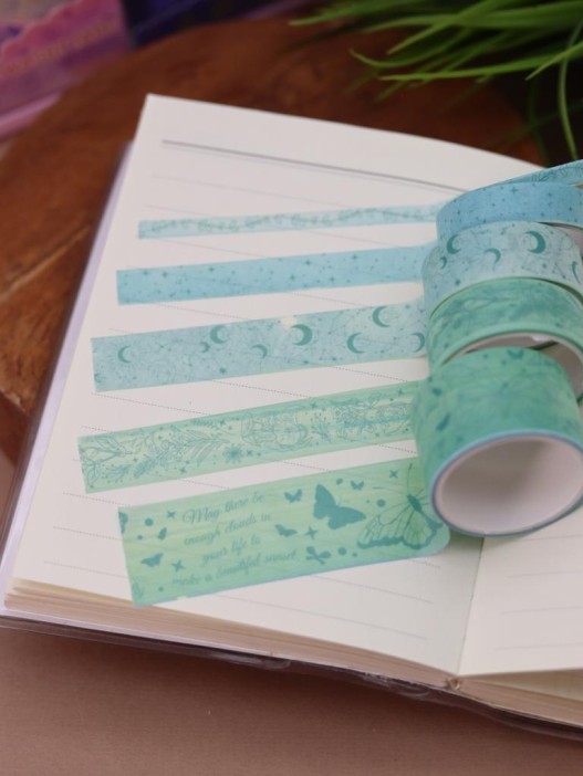 Набор декоративного скотча 10 шт. &quot;Night magic&quot;, green, шоу-бокс 8 шт. 