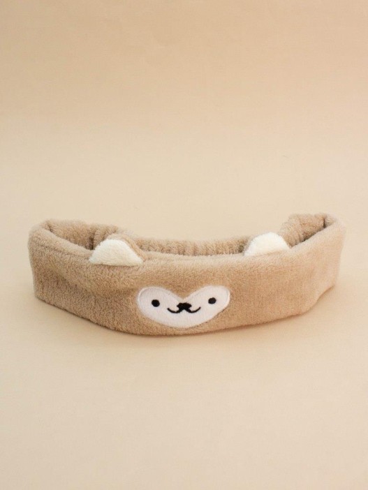 Повязка на голову "Lama face", brown 