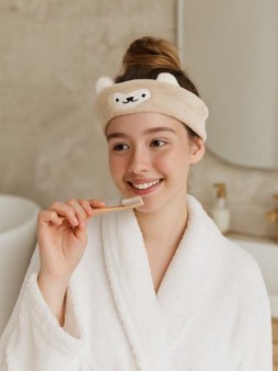 Повязка на голову "Lama face", brown