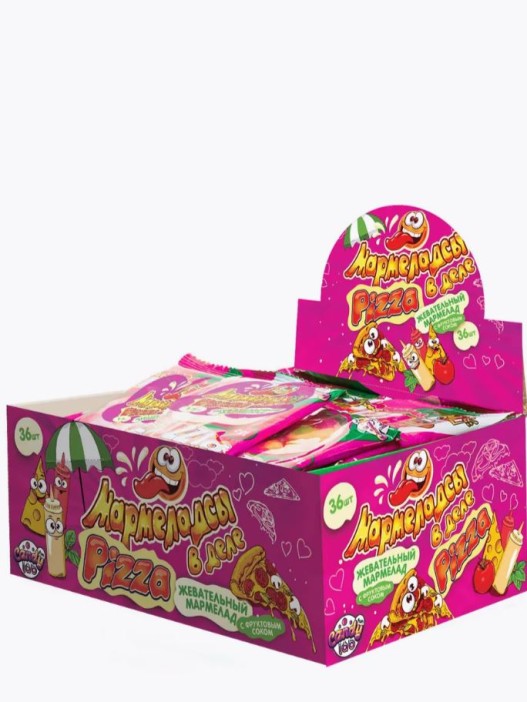 Жевательный мармелад «Мармеладсы в деле mini PIZZA», 36 шт. 