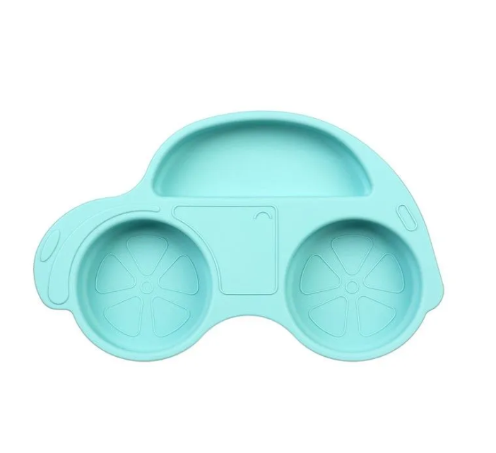 Тарелка силиконовая &quot;Car&quot;, green 