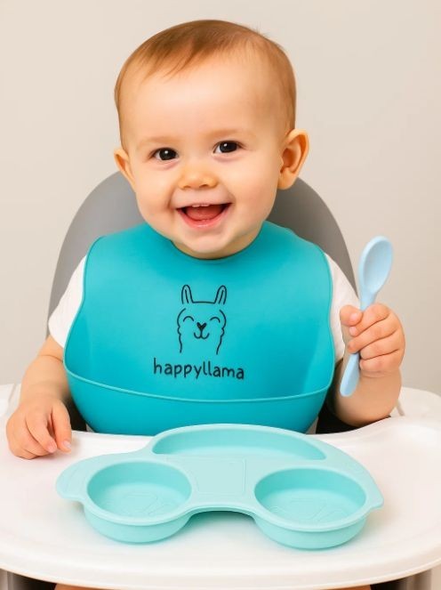 Тарелка силиконовая &quot;Car&quot;, green 