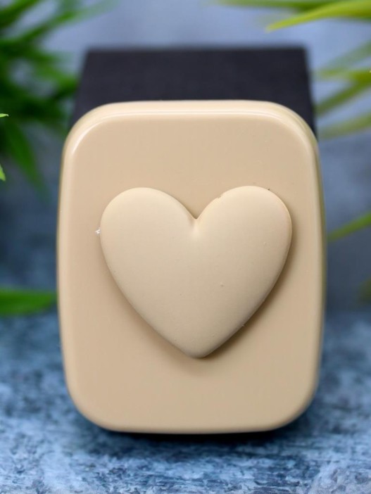 Контейнер для линз «Heart paint», beige 