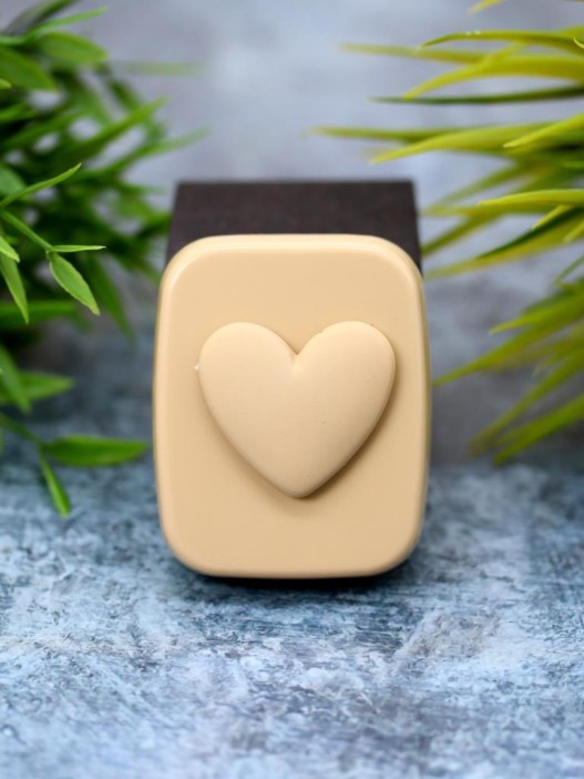 Контейнер для линз «Heart paint», beige 