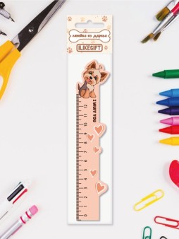 Линейка ЭКО из дерева iLikeGift «Я тебя люблю»