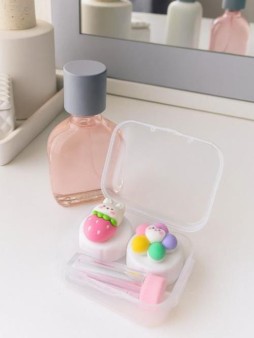 Контейнер для линз "Bright friends", berry bunny