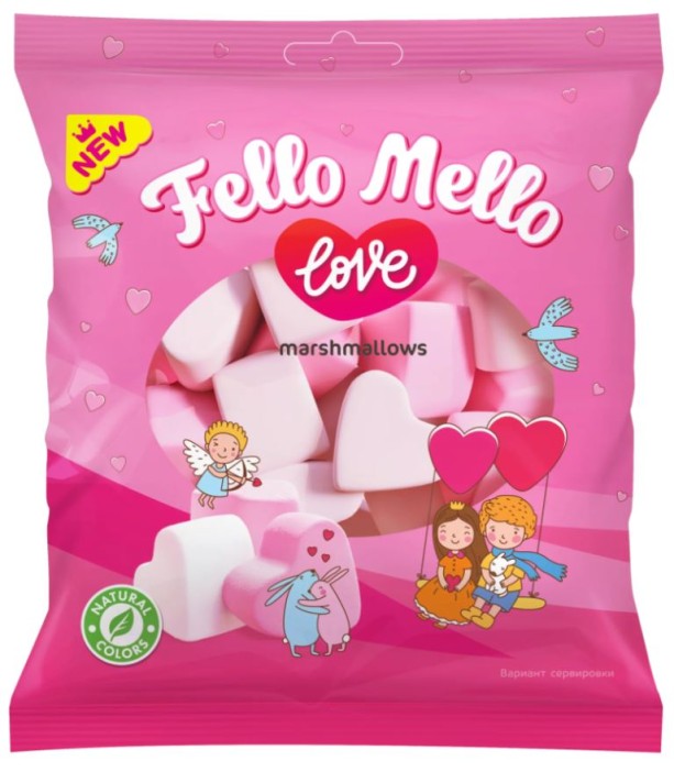 Жевательный зефир (Marshmallows) &quot;FELLO MELLO&quot; LOVE, 85 гр 