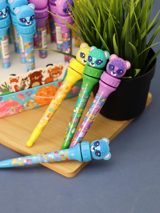 Ручка с поворотным механизмом &quot;Leopard eyes&quot;, mix 