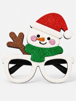 Очки карнавальные iLikeGift "Снеговик", белые