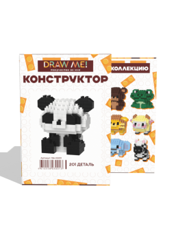 Конструктор Draw Me! "ПАНДА" (201 деталь), 5*5*4 см