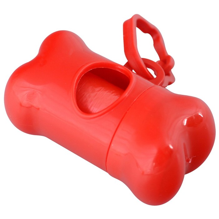 Брелок с пакетами для уборки за животными &quot;Red bone&quot;, 15 пакетов 