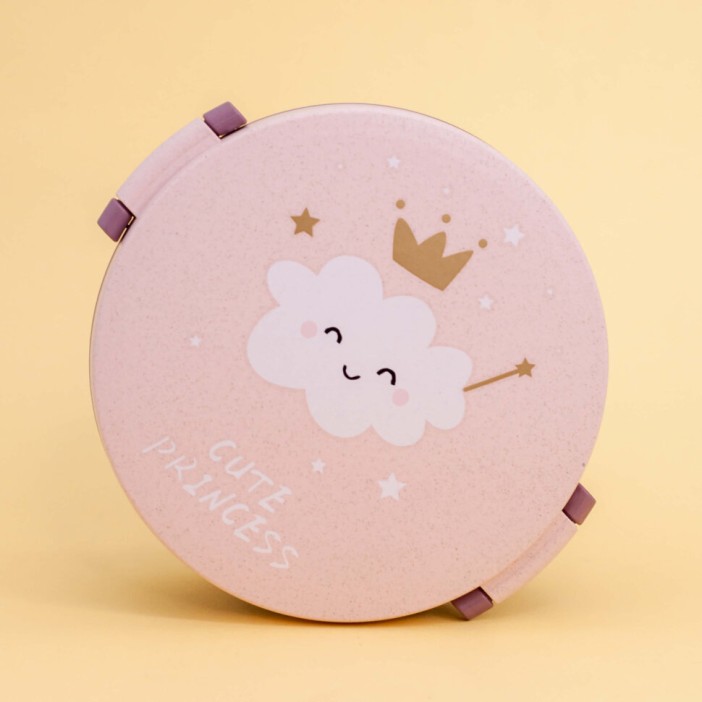 Ланчбокс "Cute princess", circle pink 