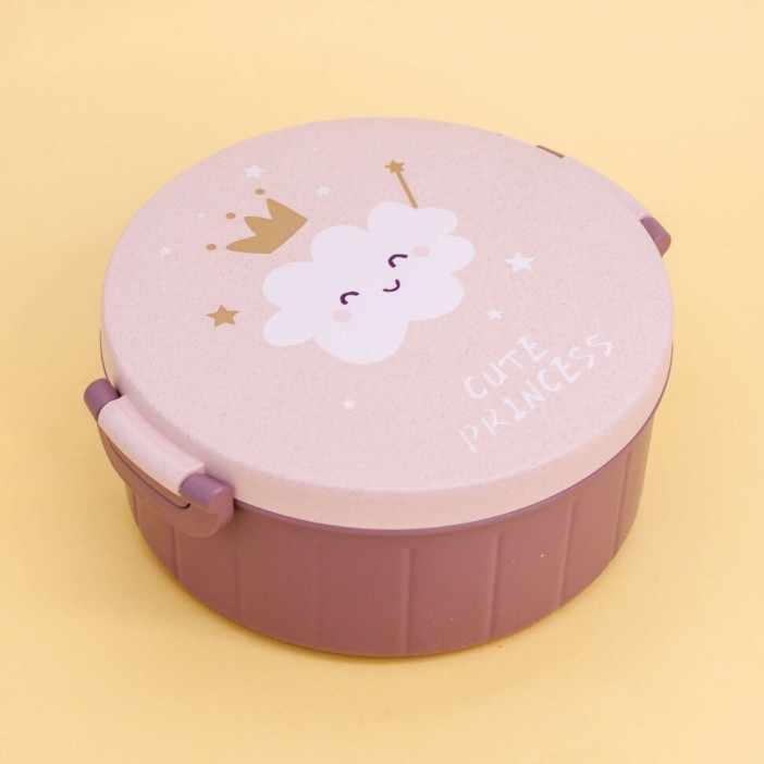Ланчбокс "Cute princess", circle pink 