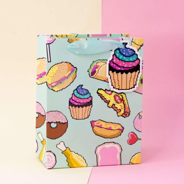 Подарочный пакет (S) &quot;Pixel&quot; Food 