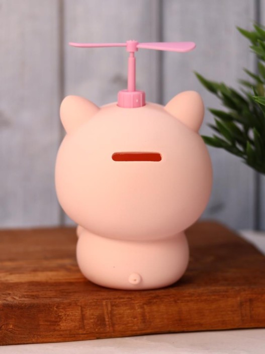 Kопилка - ночник «Baby pig fan», pink (13,5 см), пластик 