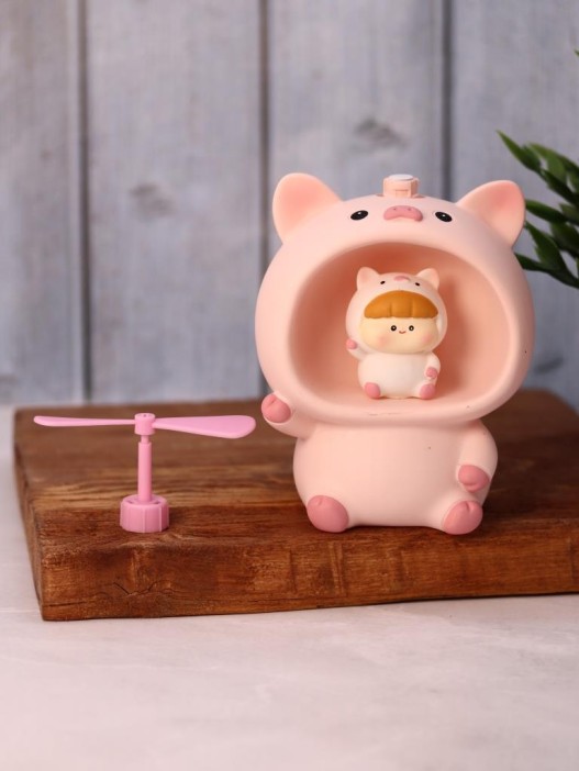 Kопилка - ночник «Baby pig fan», pink (13,5 см), пластик 