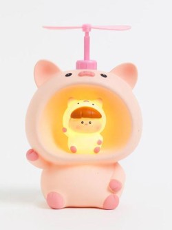 Kопилка - ночник «Baby pig fan», pink (13,5 см), пластик