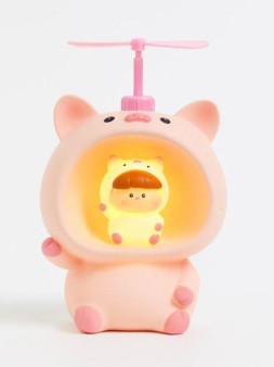 Kопилка - ночник «Baby pig fan», pink (13,5 см), пластик