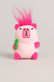 Плюшевый брелок "Сapybara rocks", pink (11 см)