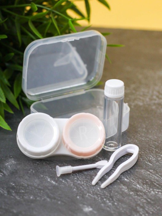 Контейнер для линз «Cocktail panda», pink 