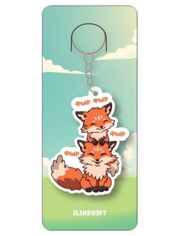 Брелок ECO из дерева "Фыр фыр фыр"