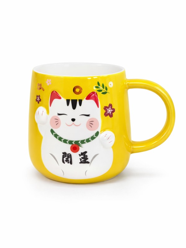 Кружка «Lucky cat», yellow 