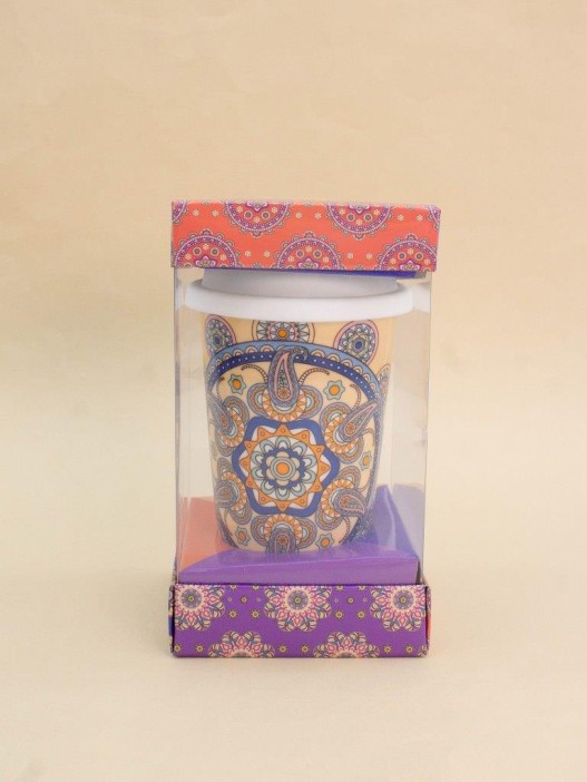 Стакан керамический «Ornament», brown (400 ml) 