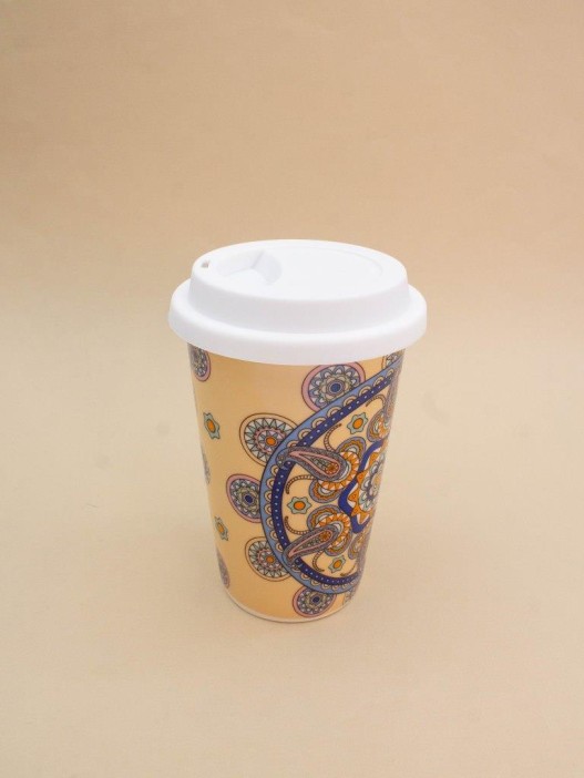 Стакан керамический «Ornament», brown (400 ml) 