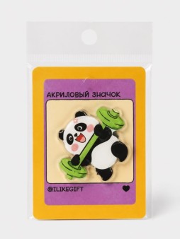Значок акриловый iLikeGift "Панда дрессируется"