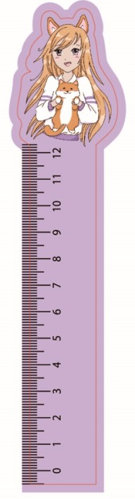 Линейка ECO из дерева Аниме «Love corgi girl» 